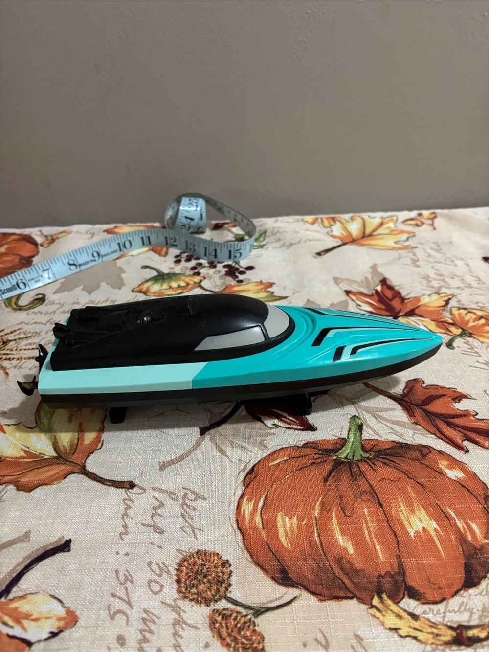Toy Speed Boat in Teal and Black
